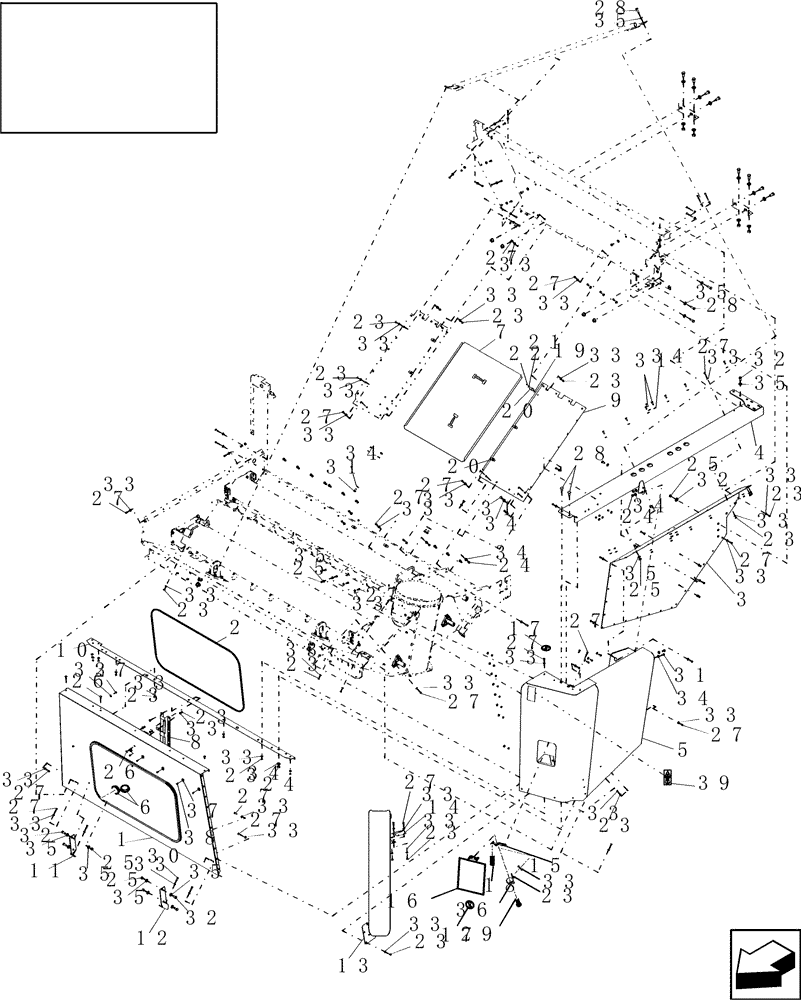 Схема запчастей Case IH 9010 - (80.150.05[02]) - GRAIN TANK, L.H. - 9010 (80) - CROP STORAGE/UNLOADING