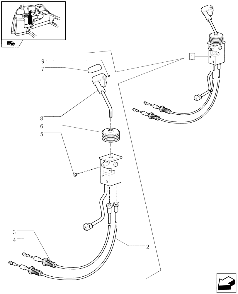 Схема запчастей Case IH PUMA 115 - (1.96.2/04A) - JOYSTICK FOR MIDMOUNT - BREAKDOWN (VAR.332821) (10) - OPERATORS PLATFORM/CAB