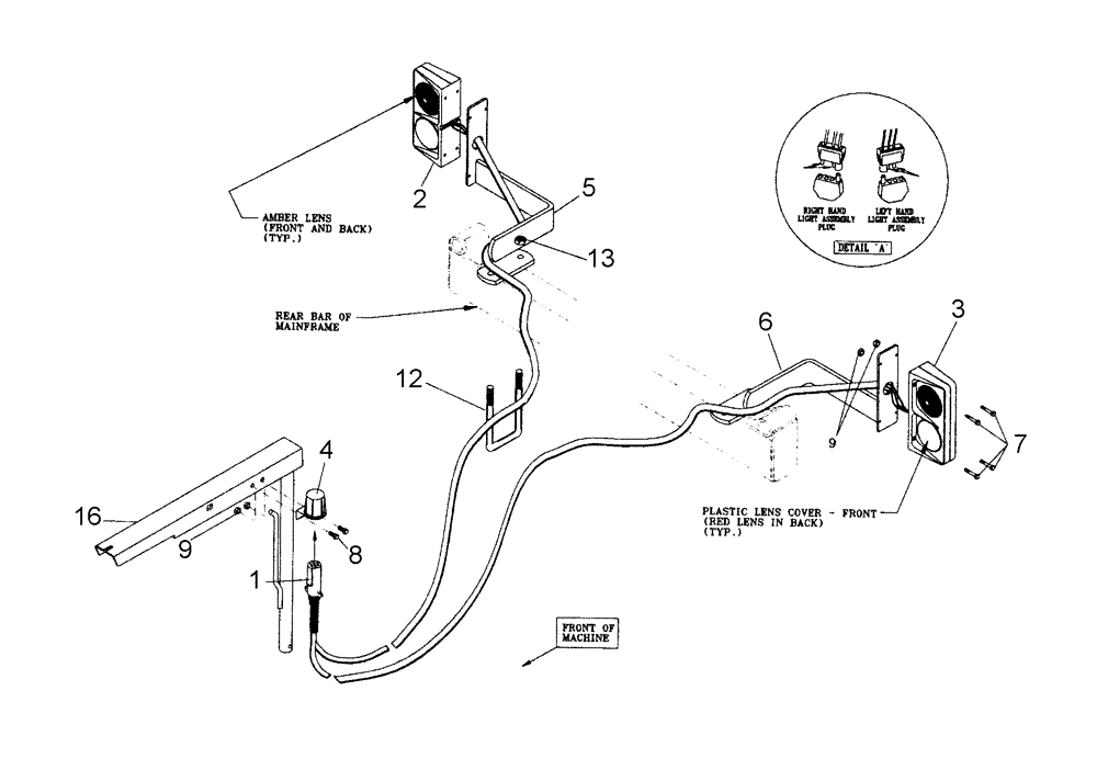 Схема запчастей Case IH NPX5300 - (55.404.01) - WARNING AND TAILLIGHT KIT 2006 AND PRIOR UNITS (04) - ELECTRICAL SYSTEMS