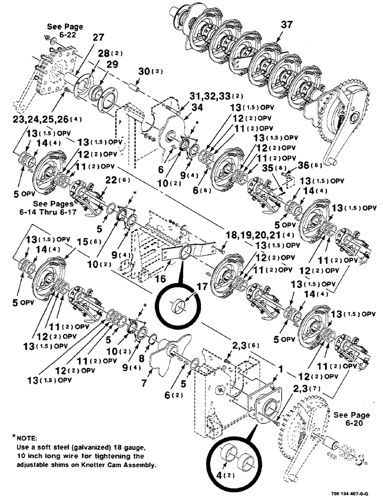 Схема запчастей Case IH 8580 - (06-12) - DRIVE AND CAM ASSEMBLY, REPLACEMENT KNOTTER (14) - BALE CHAMBER