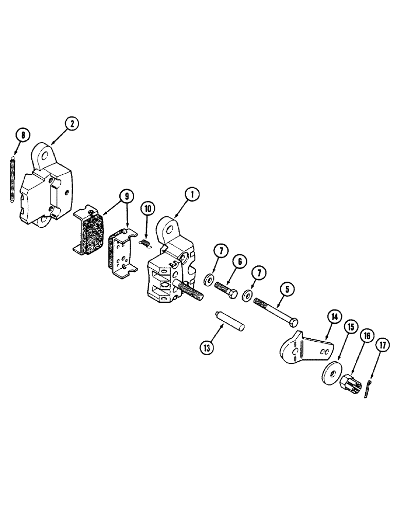 Схема запчастей Case IH 2096 - (7-248) - CALIPER DISC BRAKE ASSEMBLY (07) - BRAKES