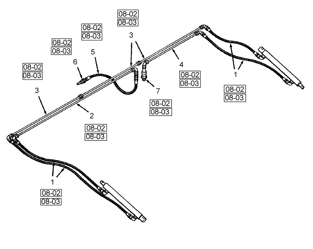 Схема запчастей Case IH 1010 - (01-03) - PICTORIAL INDEX, REEL FORE AND AFT HYDRAULIC SYSTEM (00) - PICTORIAL INDEX