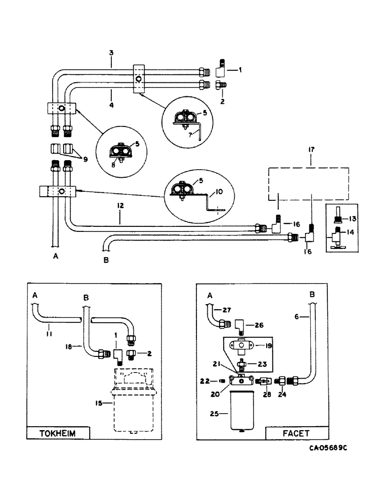 Схема запчастей Case IH 1440 - (12-12) - POWER, FUEL LINES, S/N 1501 AND ABOVE Power