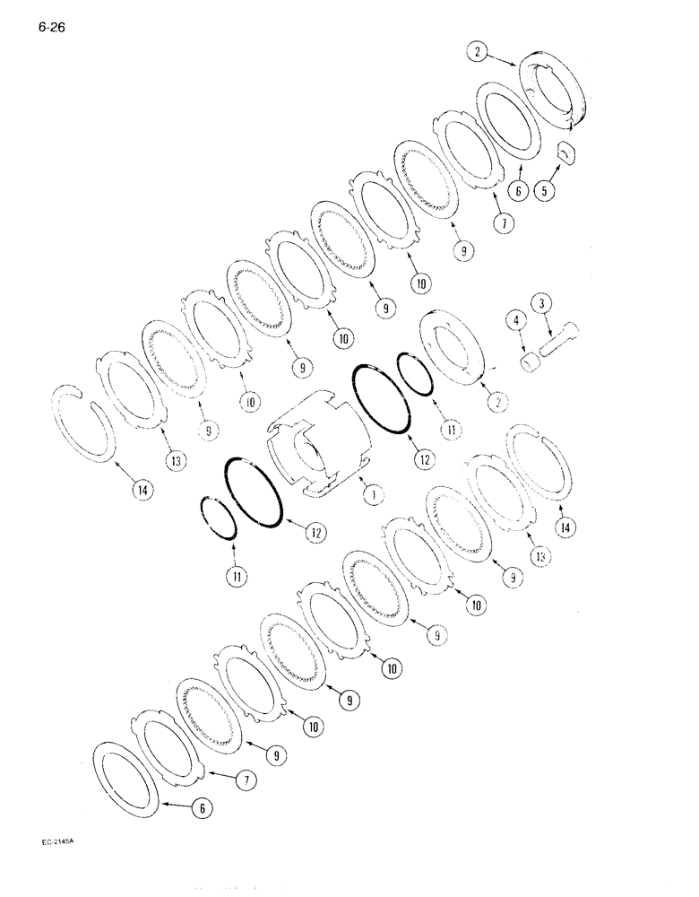 Схема запчастей Case IH 995 - (6-026) - SPEED TRANSMISSION, FORWARD AND REVERSE CLUTCH (06) - POWER TRAIN