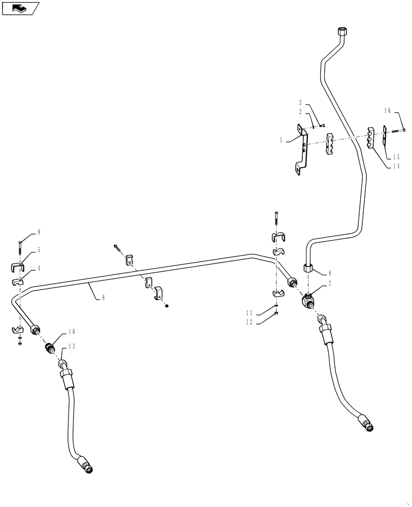 Схема запчастей Case IH 9230 - (35.162.01) - HYDRAULICS FEEDER LIFT (35) - HYDRAULIC SYSTEMS