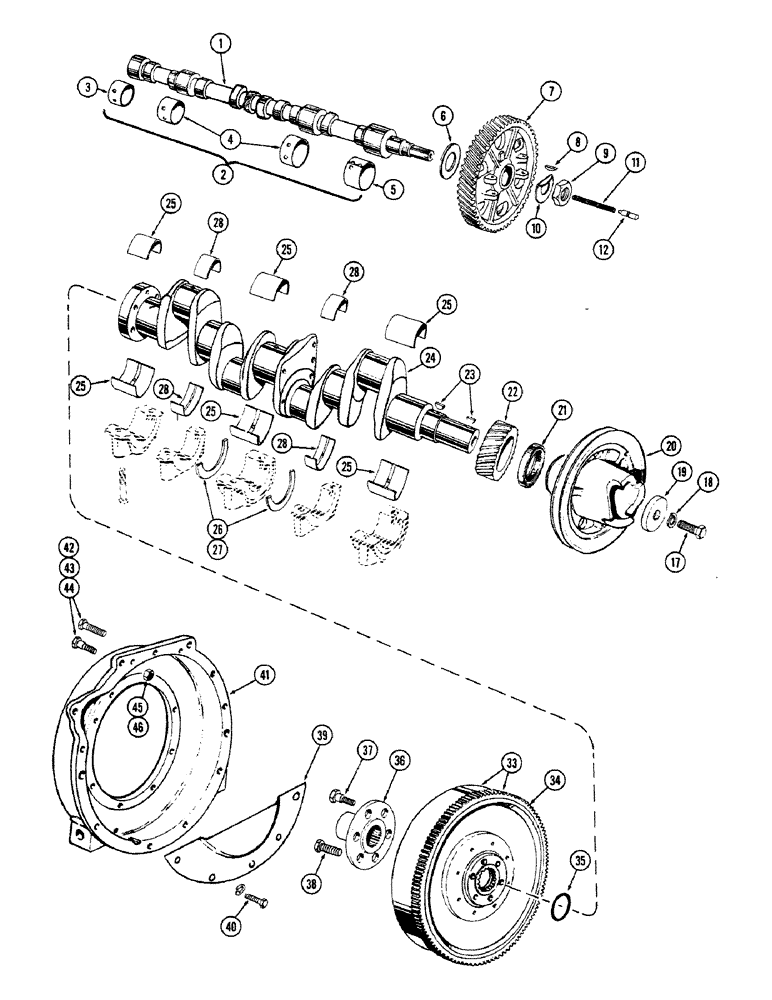 Схема запчастей Case IH 1010 - (406) - CAMSHAFT, 284 SPARK IGNITION ENGINE (10) - ENGINE