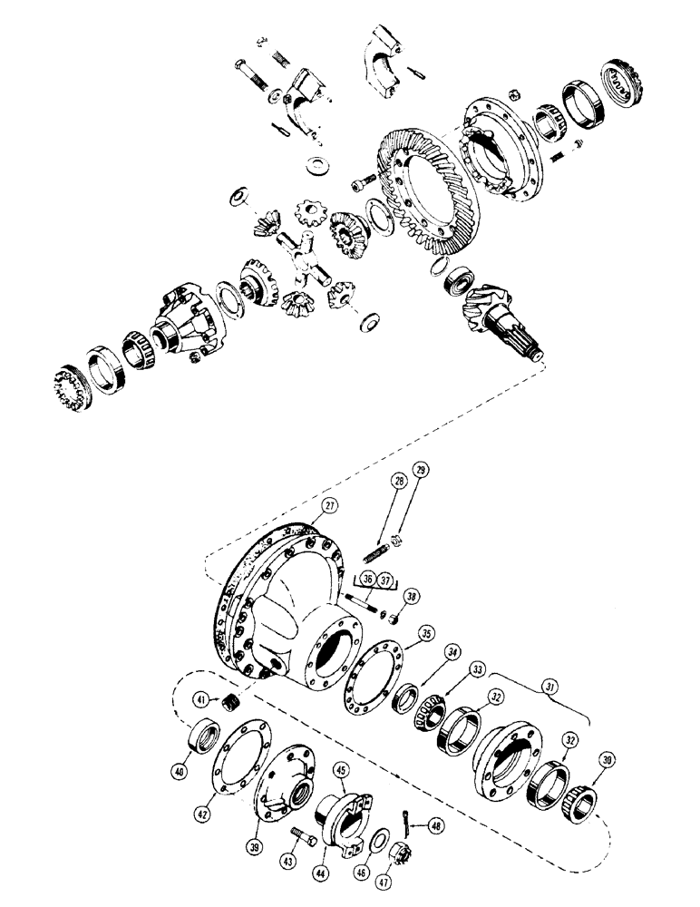 Схема запчастей Case IH 1470 - (105A) - T38963 FRONT AXLE DIFFERENTIAL (06) - POWER TRAIN