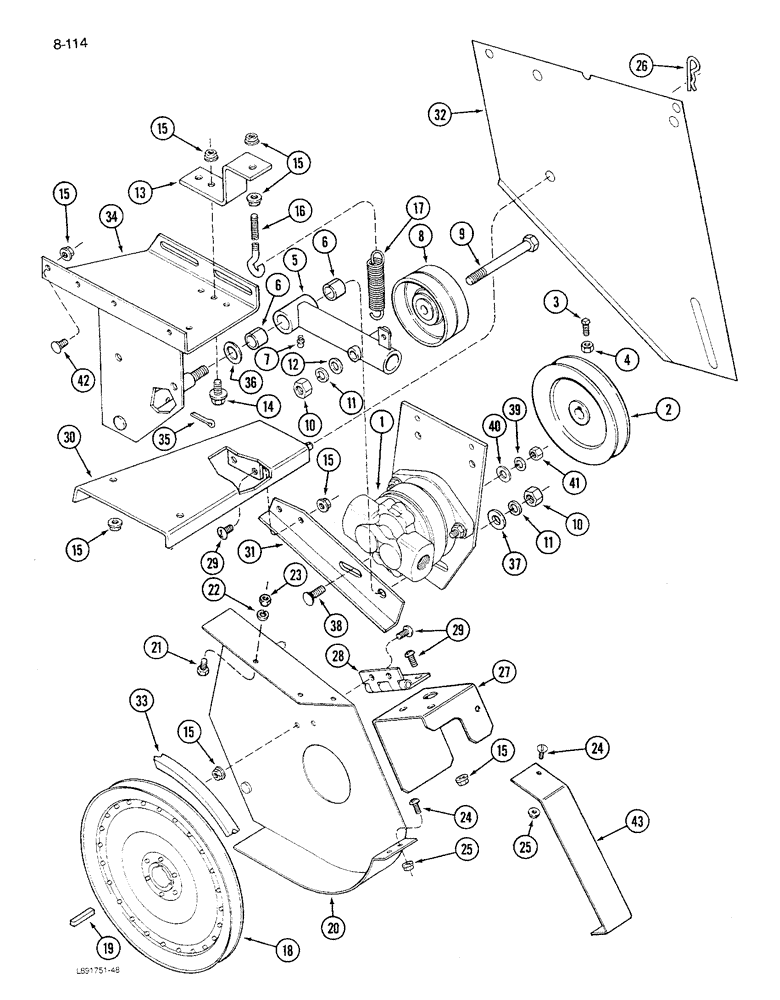 Схема запчастей Case IH 1680 - (8-114) - REEL PUMP DRIVE, PRIOR TO S/N JJC0046598, AND, P.I.N. JJC0115001 THROUGH JJC0117059 (07) - HYDRAULICS