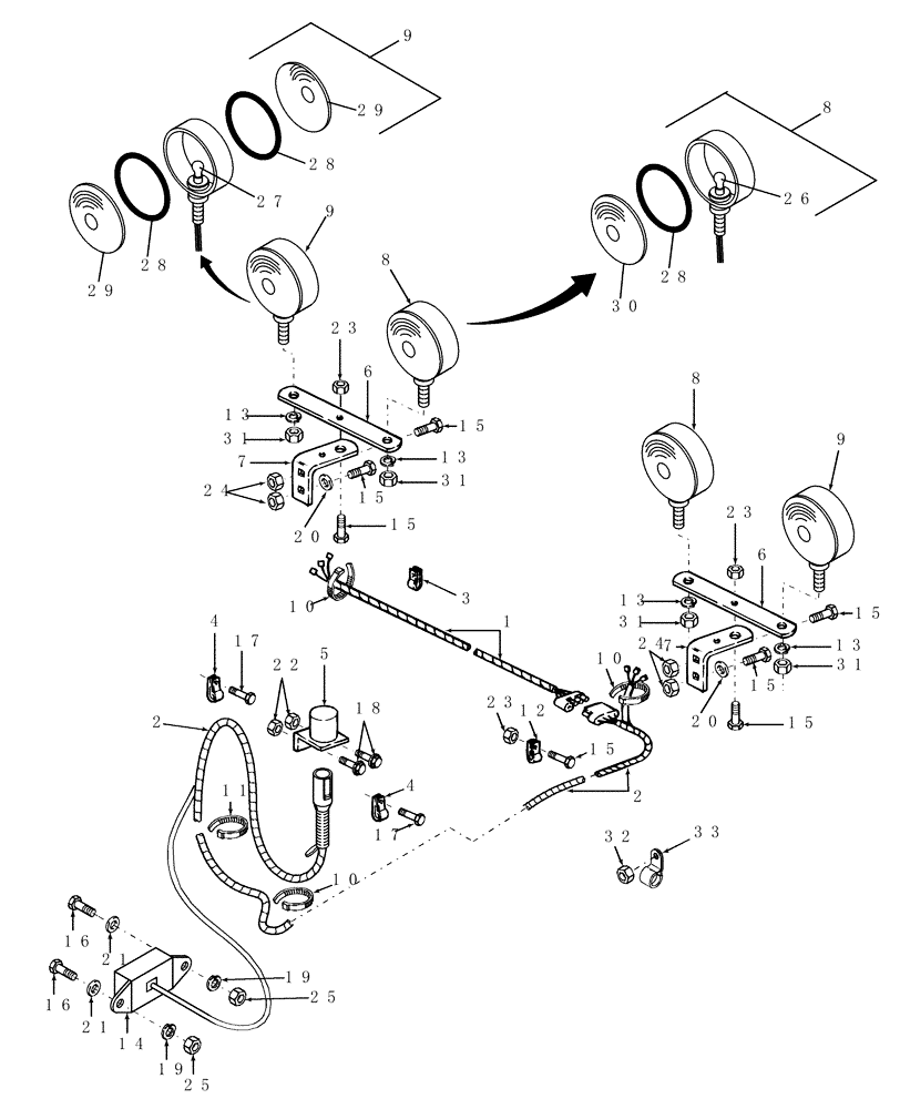 Схема запчастей Case IH RBX443 - (06.13) - LIGHTING (06) - ELECTRICAL SYSTEMS