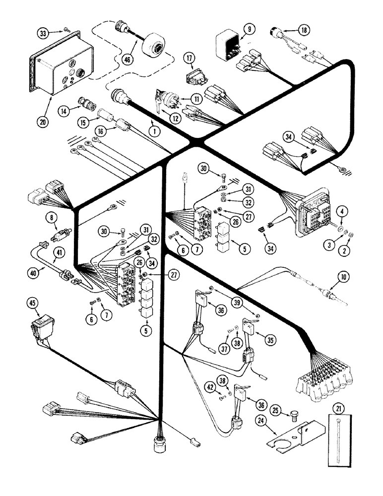 Схема запчастей Case IH 2394 - (4-04) - CAB HARNESS, P.I.N. 9944363 AND AFTER (04) - ELECTRICAL SYSTEMS