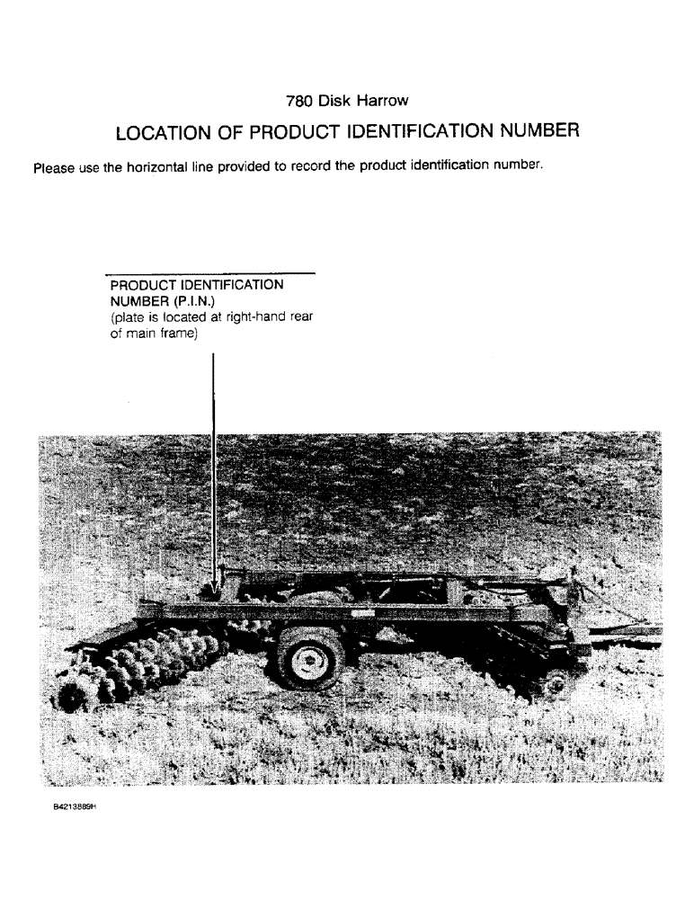 Схема запчастей Case IH 780 - (1-2) - LOCATION OF PRODUCT IDENTIFICATION NUMBER (00) - PICTORIAL INDEX