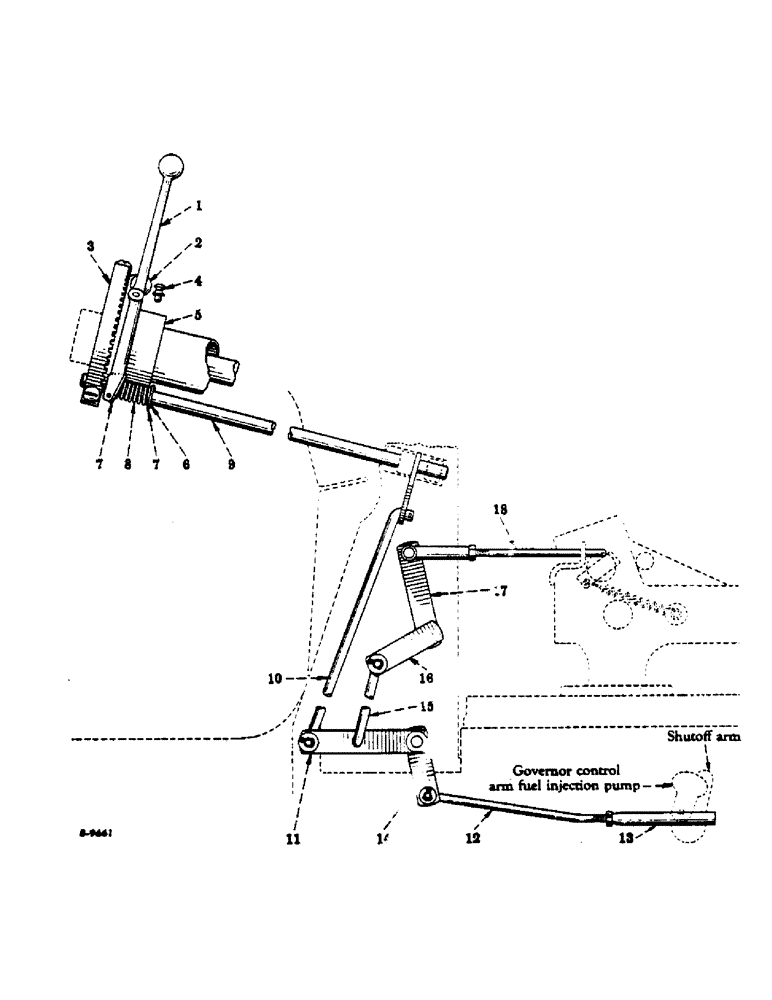 Схема запчастей Case IH 350 - (172) - CHASSIS, ENGINE SPEED AND AIR RESTRICTION VALVE CONTROLS, FOR DIESEL ENGINE TRACTORS (12) - CHASSIS