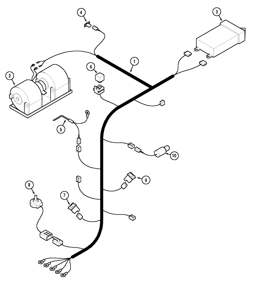Схема запчастей Case IH CX100 - (04-08) - HARNESS LP CAB (04) - ELECTRICAL SYSTEMS