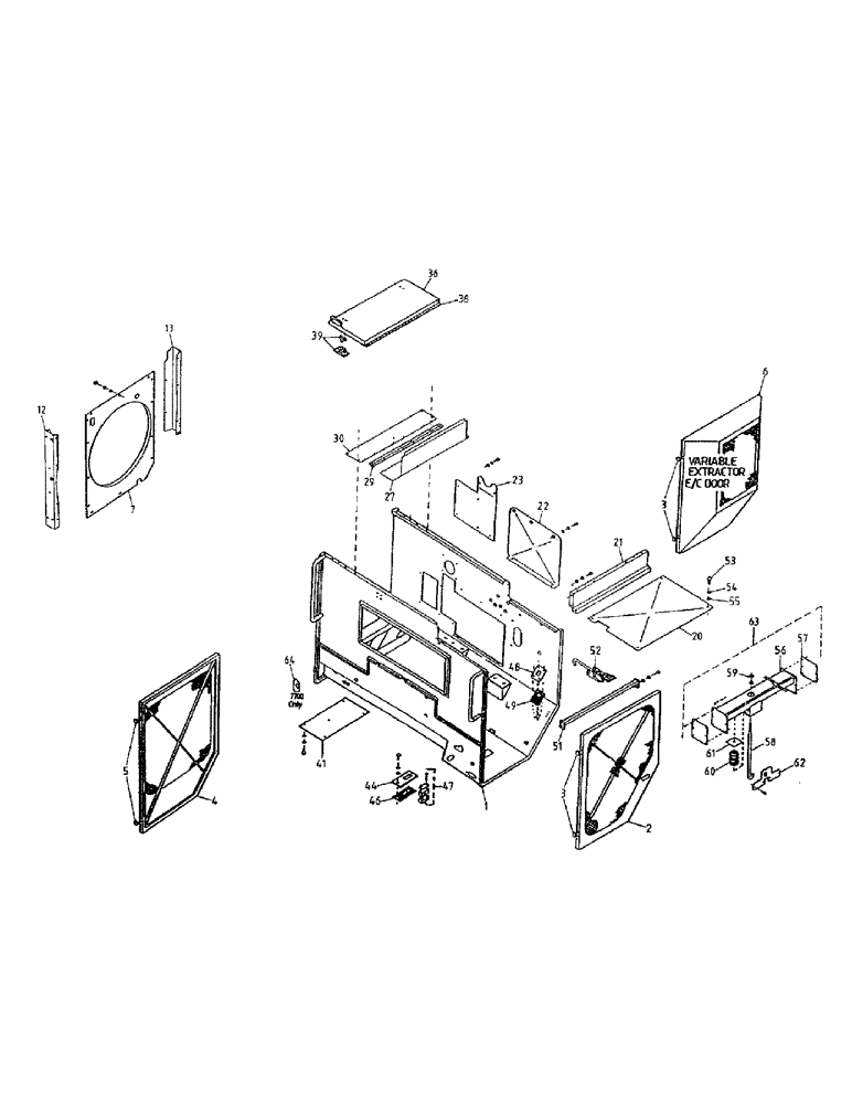 Схема запчастей Case IH 7000 - (C03-00) - ENGINE COMPARTMENT Engine & Engine Attachments