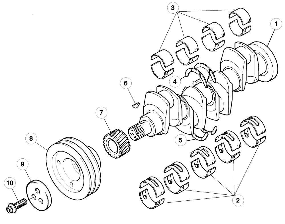 Схема запчастей Case IH MX90C - (02-29) - CRANKSHAFT (02) - ENGINE