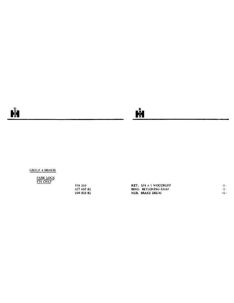 Схема запчастей Case IH 574 - (07-102A) - GROUP 4 BRAKES, PARK LOCK, 674 ONLY (04) - Drive Train