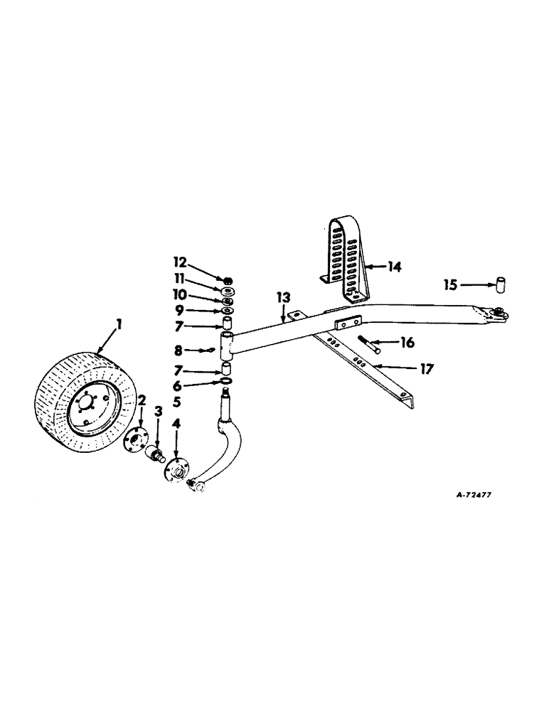 Схема запчастей Case IH 28 - (D-06) - GAUGE WHEEL ATTACHMENTS (63-66) 
