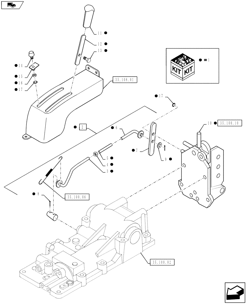Схема запчастей Case IH FARMALL 50B - (88.100.20) - DIA KIT, DRAFT CONTROL LINK OPTION - MT20117607 (88) - ACCESSORIES
