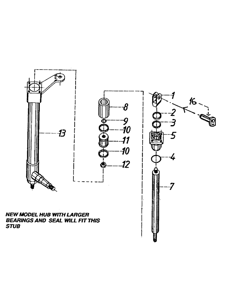 Схема запчастей Case IH 7000 - (B01-13) - HYDRAULICS, CYLINDER, BASECUTTER LIFT, 7000 Hydraulic Components & Circuits