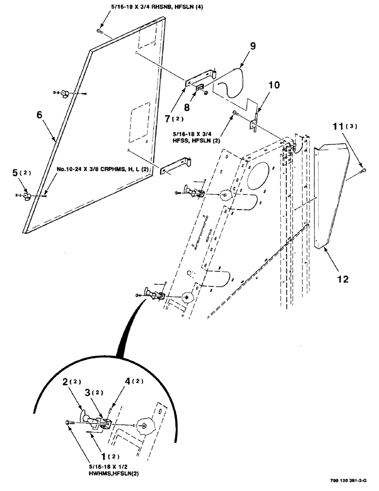 Схема запчастей Case IH 8430 - (7-12) - SHIELDS ASSEMBLY (UPPER-RIGHT) (12) - MAIN FRAME