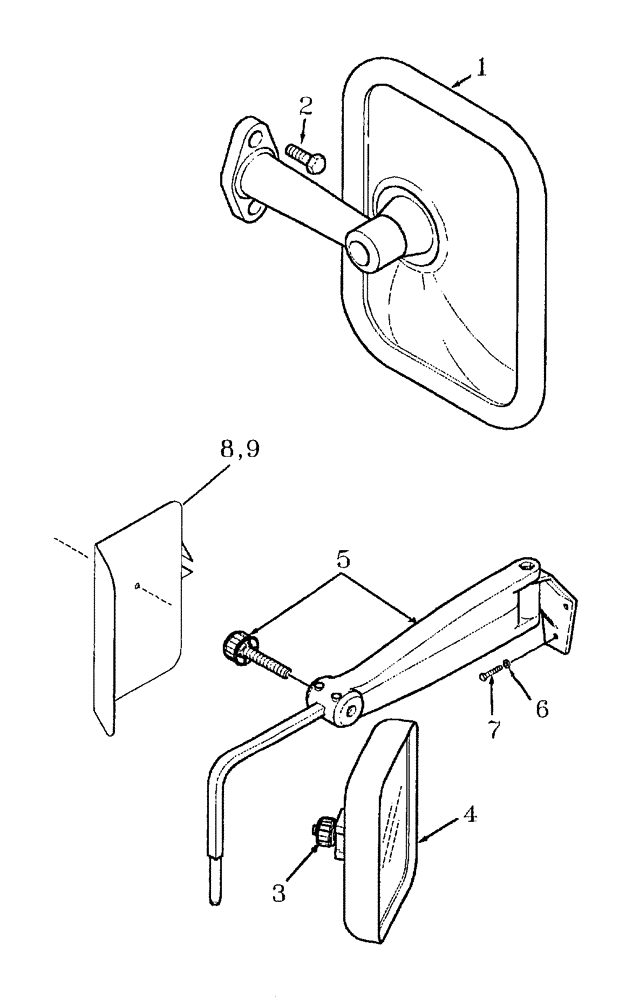 Схема запчастей Case IH AUSTOFT - (A03[14]) - INTERIOR & EXTERIOR MIRRORS Mainframe & Functioning Components