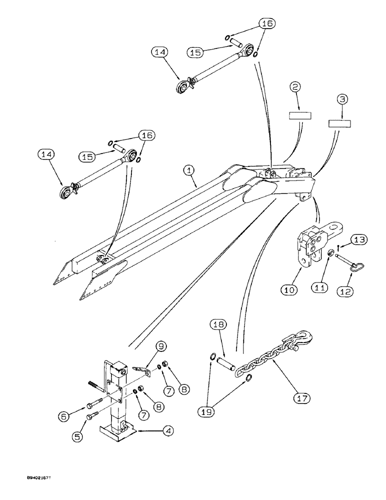 Схема запчастей Case IH 5400 - (9-012) - MAIN FRAME, HITCH AND JACK (09) - CHASSIS