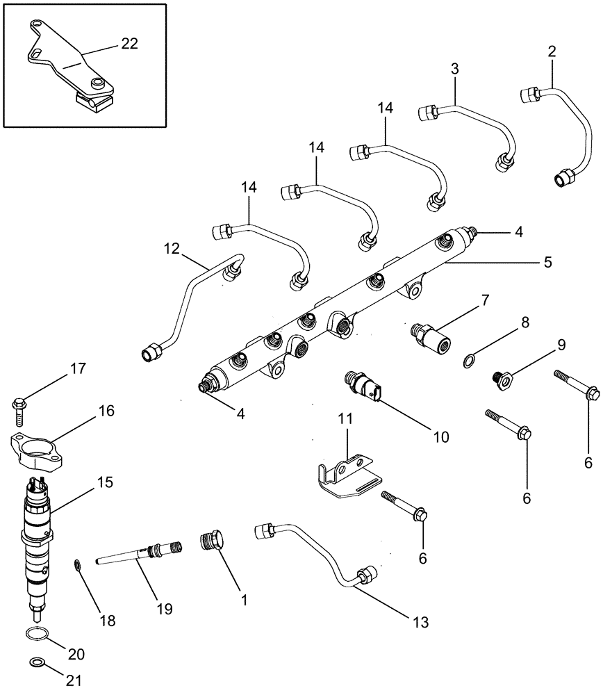 Схема запчастей Case IH TITAN 3520 - (02-060[01]) - FLX FUEL INJECTION SYSTEM (01) - ENGINE