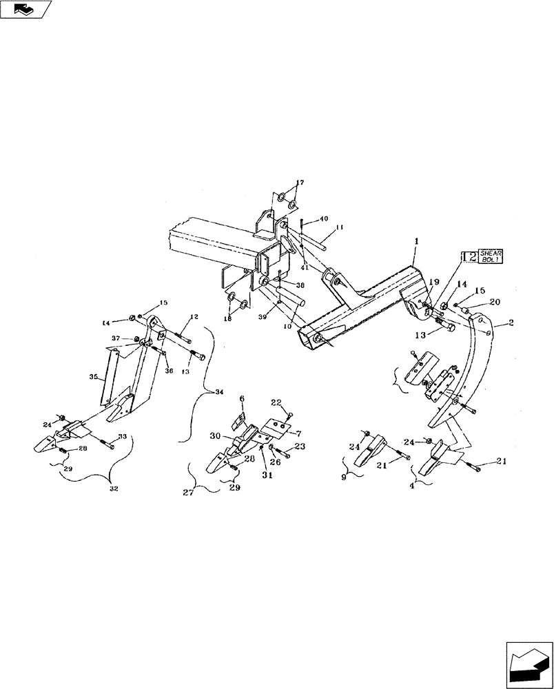 Схема запчастей Case IH 530B - (75.200.03) - SHEAR BOLT ASSEMBLY (75) - SOIL PREPARATION