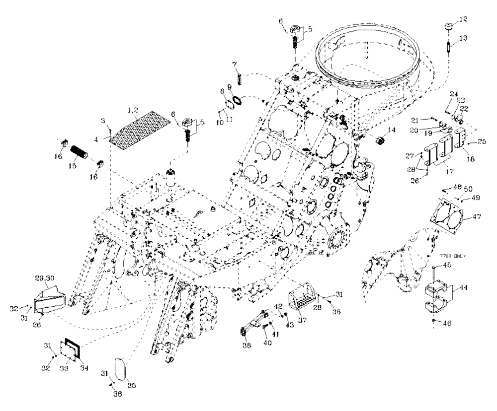 Схема запчастей Case IH 7700 - (A01[01]) - CHASSIS Mainframe & Functioning Components