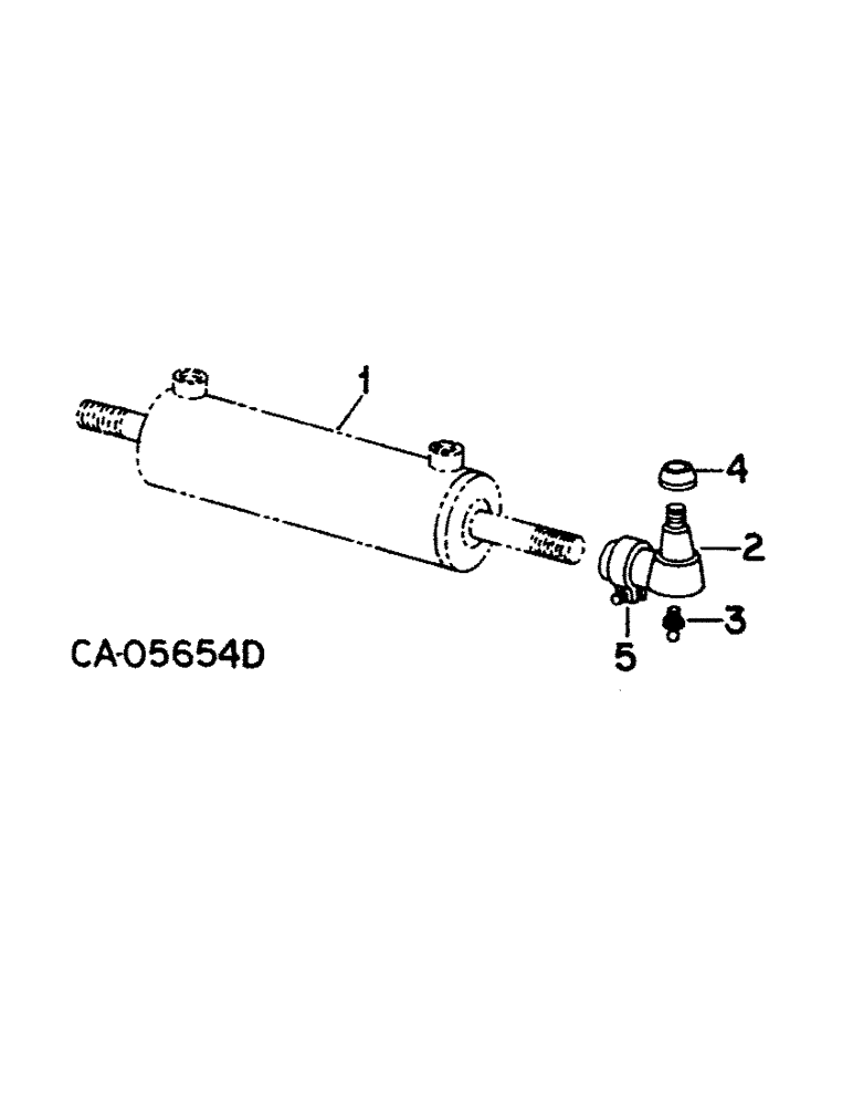Схема запчастей Case IH 1460 - (10-44[A]) - HYDRAULICS, STEERING CYLINDER, WITH POWER GUIDE WHEELS (07) - HYDRAULICS