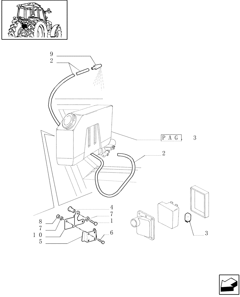 Схема запчастей Case IH MXM140 - (1.91.5[02]) - FRONT WINDSHIELD WIPER (10) - OPERATORS PLATFORM/CAB