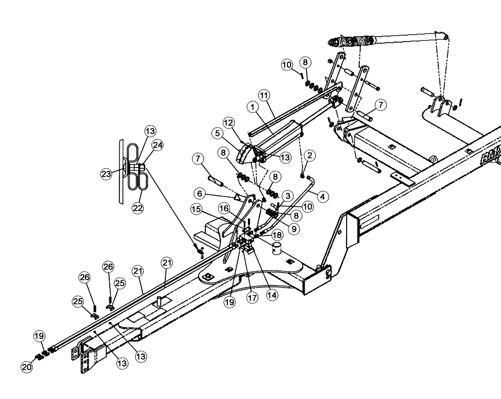 Схема запчастей Case IH RMX790 - (35.100.04) - LEVELING PULL FRAME HYDRAULICS (08) - HYDRAULICS