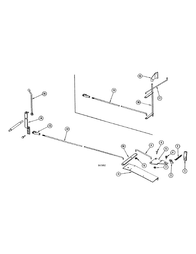 Схема запчастей Case IH 1010 - (438) - A301 D-F ENGINE, THROTTLE CONTROL (10) - ENGINE