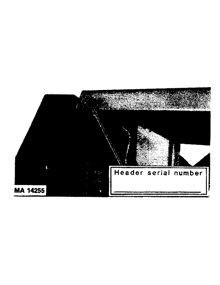 Схема запчастей Case IH 1482 - (00-06) - INTRODUCTION, HEADER SERIAL NUMBER LOCATION (00) - GENERAL