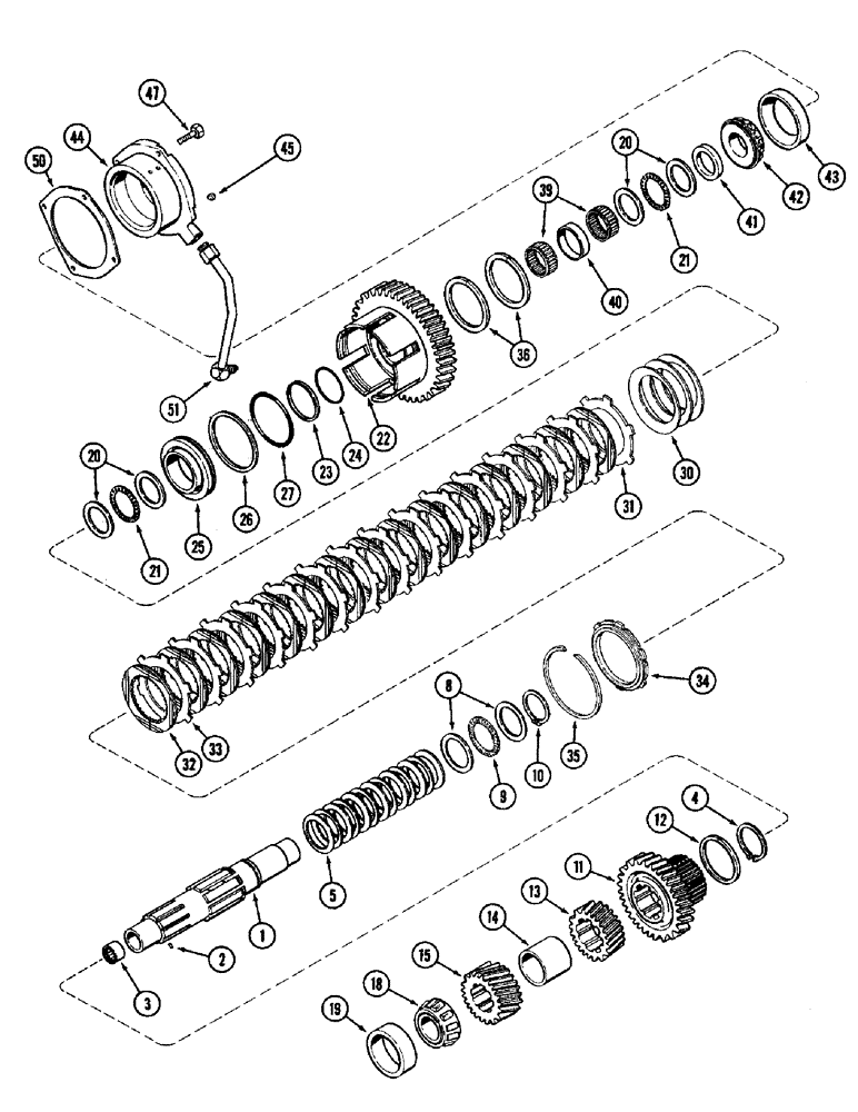 Схема запчастей Case IH 8940 - (6-044) - TRANSMISSION, RANGE COUNTERSHAFT (06) - POWER TRAIN
