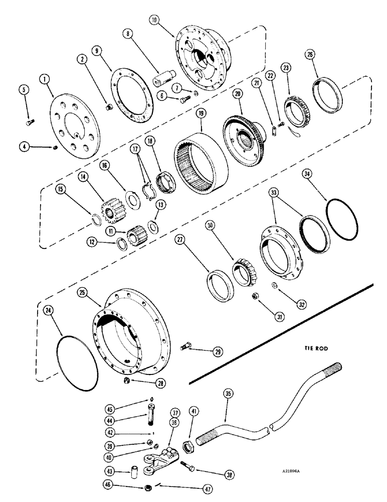 Схема запчастей Case IH 1470 - (106) - REAR AXLE, S., NON-S. (06) - POWER TRAIN
