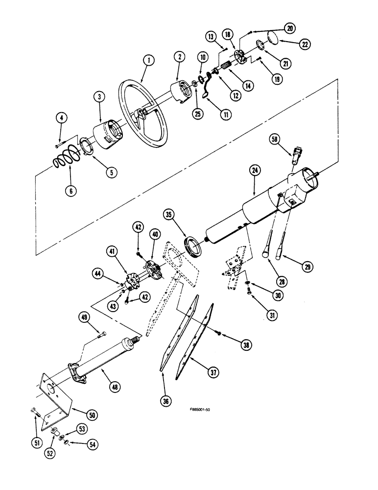 Схема запчастей Case IH 9150 - (5-02) - STEERING WHEEL AND COLUMN (05) - STEERING