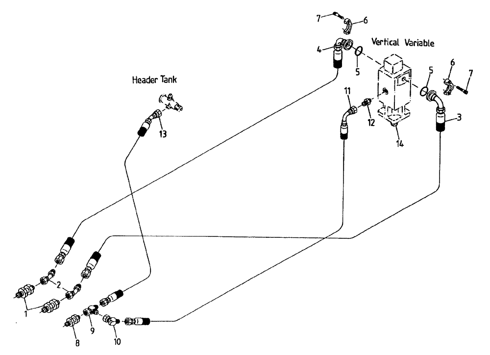 Схема запчастей Case IH 7700 - (B06[17A]) - HYDRAULIC CIRCUIT {VERTICAL ARM PRIMARY VARIABLE EXTRACTOR} Hydraulic Components & Circuits