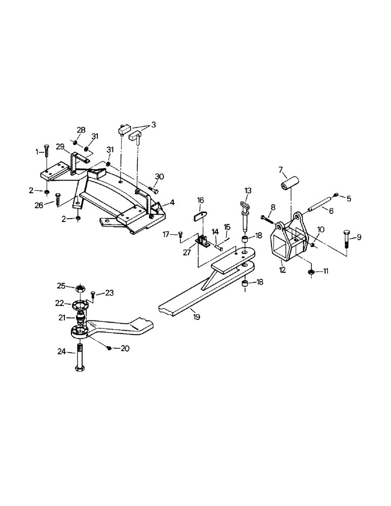 Схема запчастей Case IH KP-525 - (06-06) - DRAWBAR & MOUNTING (12) - FRAME