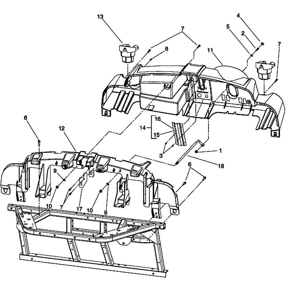 Схема запчастей Case IH SCOUT XL - (90.150.15) - DASH (90) - PLATFORM, CAB, BODYWORK AND DECALS