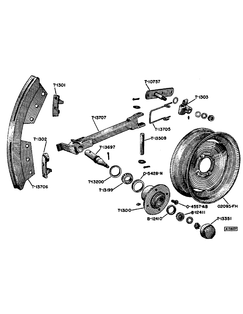 Схема запчастей Case IH T-SERIES - (12) - GAUGE WHEEL ASSEMBLY, 1957- 