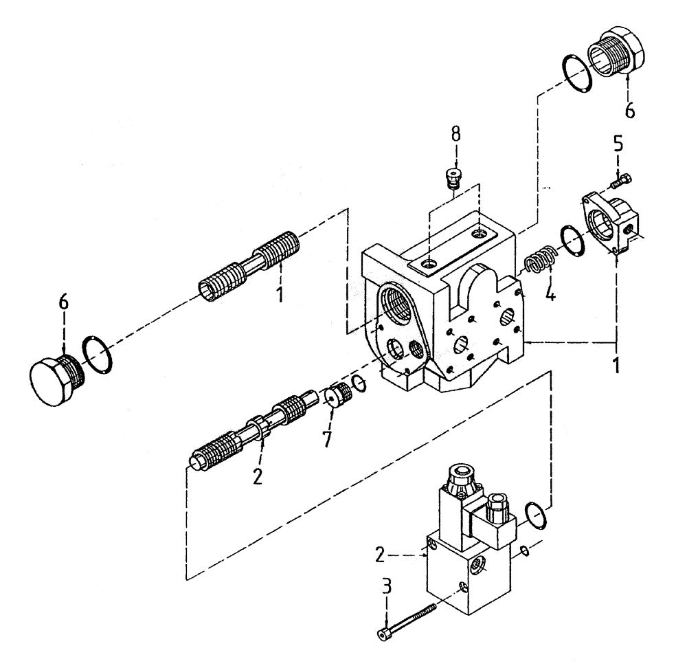Схема запчастей Case IH 7000 - (B04-30) - HYDRAULIC VALVE (POSITIVE DRIVE 7000), UP TO AND INCLUDING Hydraulic Components & Circuits