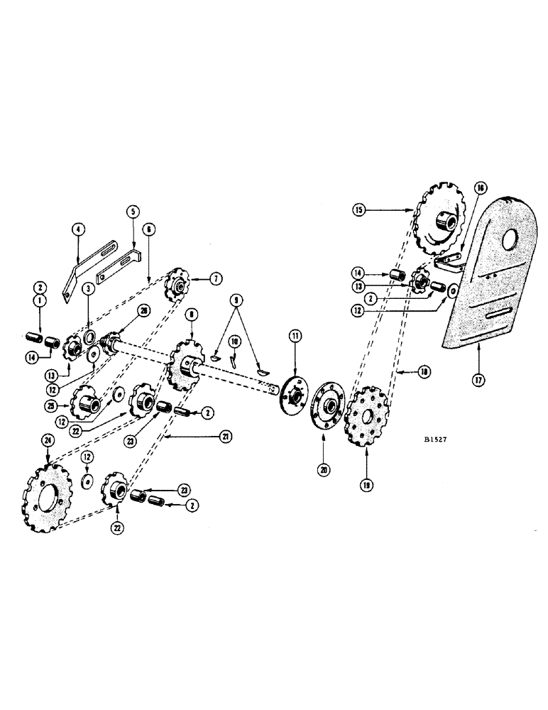 Схема запчастей Case IH 200 - (22) - PICKUP AND KNOTTER DRIVE 