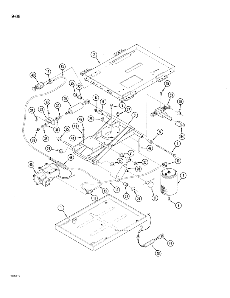 Схема запчастей Case IH 9230 - (9-066) - CLOTH SEAT, AIR RIDE SUSPENSION, CAB UNITS (CONTD) (09) - CHASSIS/ATTACHMENTS