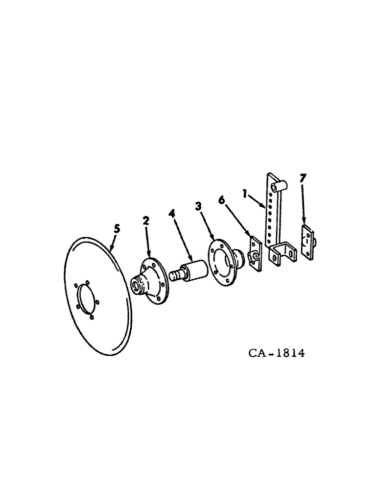 Схема запчастей Case IH 500 - (E-50[A]) - DISK FURROWING ATTACHMENT, 12 IN., ONE PER ROW 