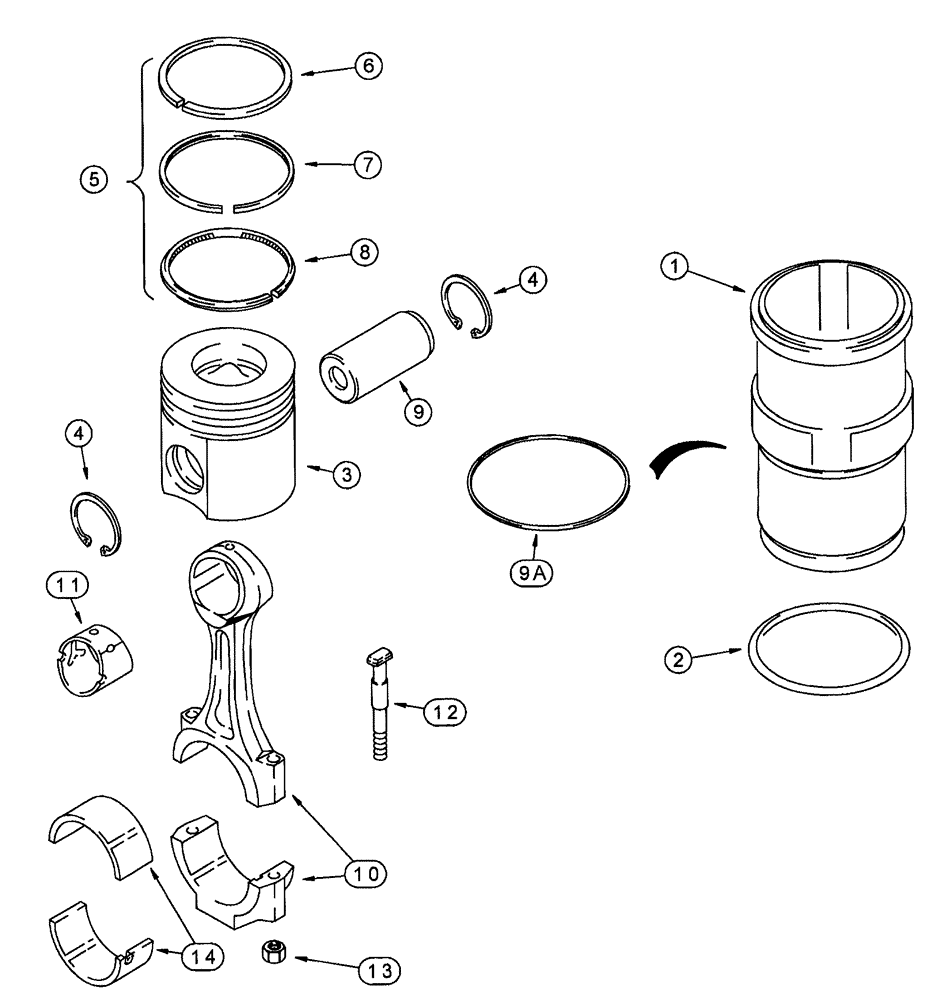 Схема запчастей Case IH SPX4260 - (066) - PISTON AND CONNECTING ROD (10) - ENGINE