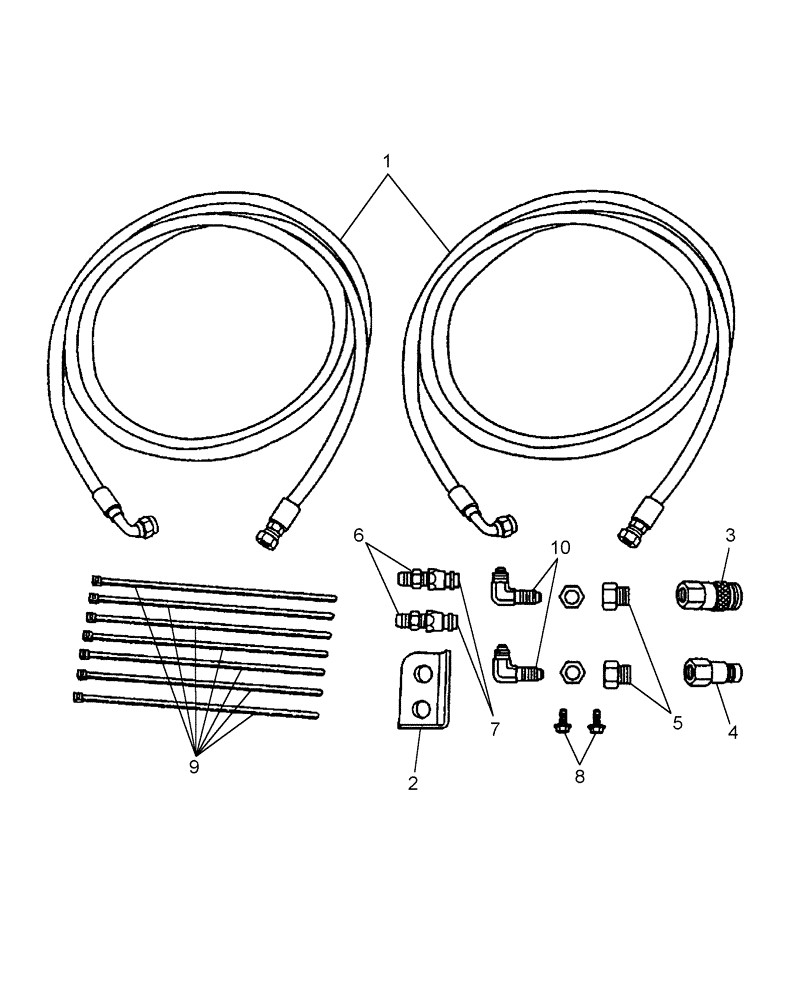 Схема запчастей Case IH L160 - (014) - 3RD FUNCTION REMOTE HOSE KIT (35) - HYDRAULIC SYSTEMS