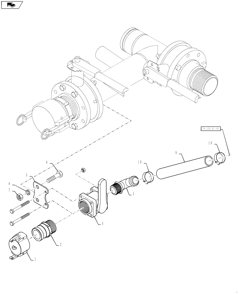 Схема запчастей Case IH 610 - (78.120.01.AA) - FOAM MARKER TANK FILL (78) - SPRAYING