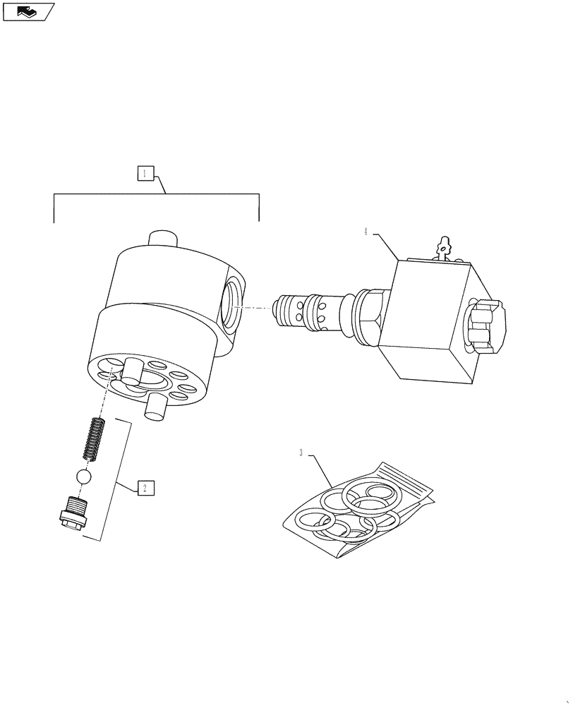 Схема запчастей Case IH L785 - (35.355.AF) - SERVO CONTROL (35) - HYDRAULIC SYSTEMS