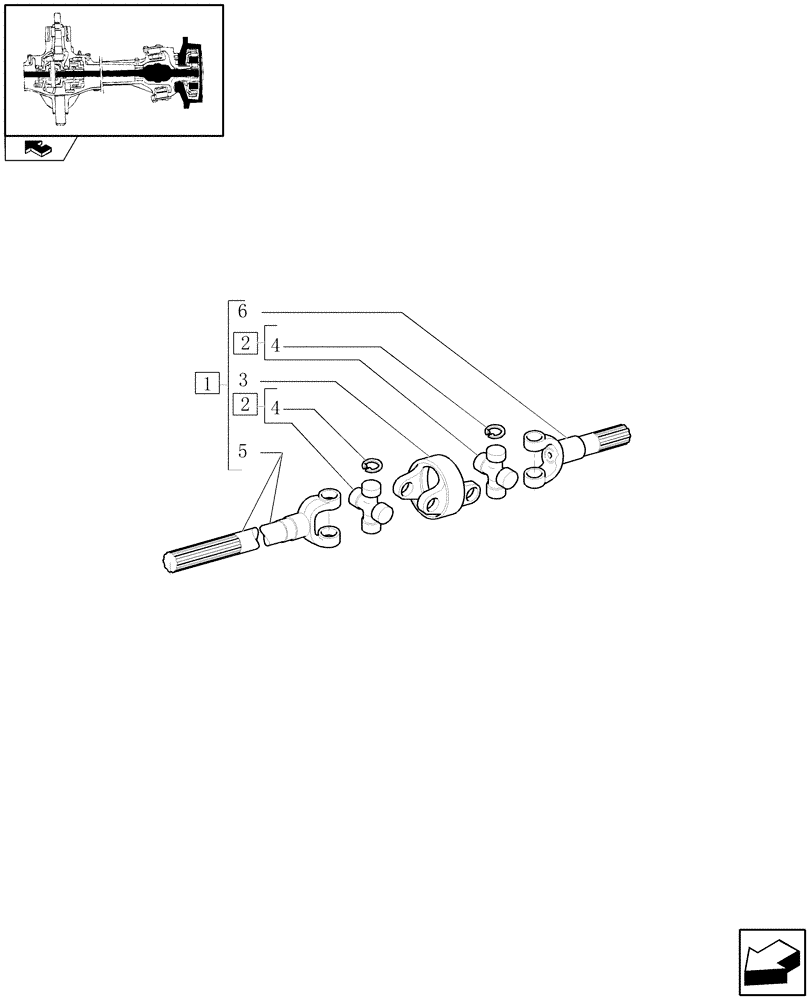 Схема запчастей Case IH MAXXUM 115 - (1.40.0/10A) - FRONT AXLE - AXLE-SHAFT ARTICULATED - BREAKDOWN (04) - FRONT AXLE & STEERING